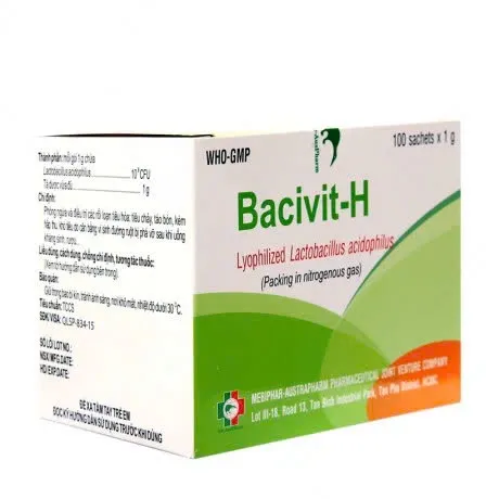 Bacivit H Mebiphar (H/100g) - Men vi sinh Lactobacillus acidophilus giúp cân bằng tiêu hóa hiệu quả